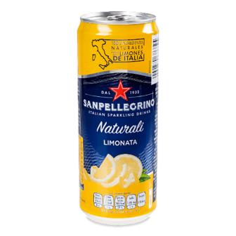 Напій соковий Sanpellegrino Limonata газований з/б, 330мл
