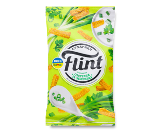 Сухарики Flint зі сметаною і зеленню, 70г
