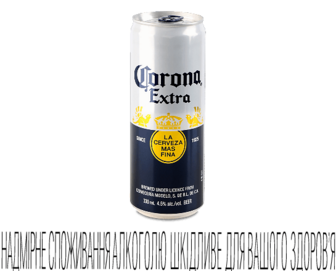 Пиво Corona Extra світле з/б, 0,33л