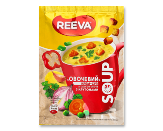 Крем-суп Reeva Овочевий зі смаком овочів з крутонами, 17г