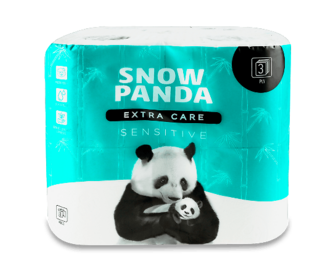 Папір туалетний «Сніжна панда» Extra Care Sensitive, 8шт