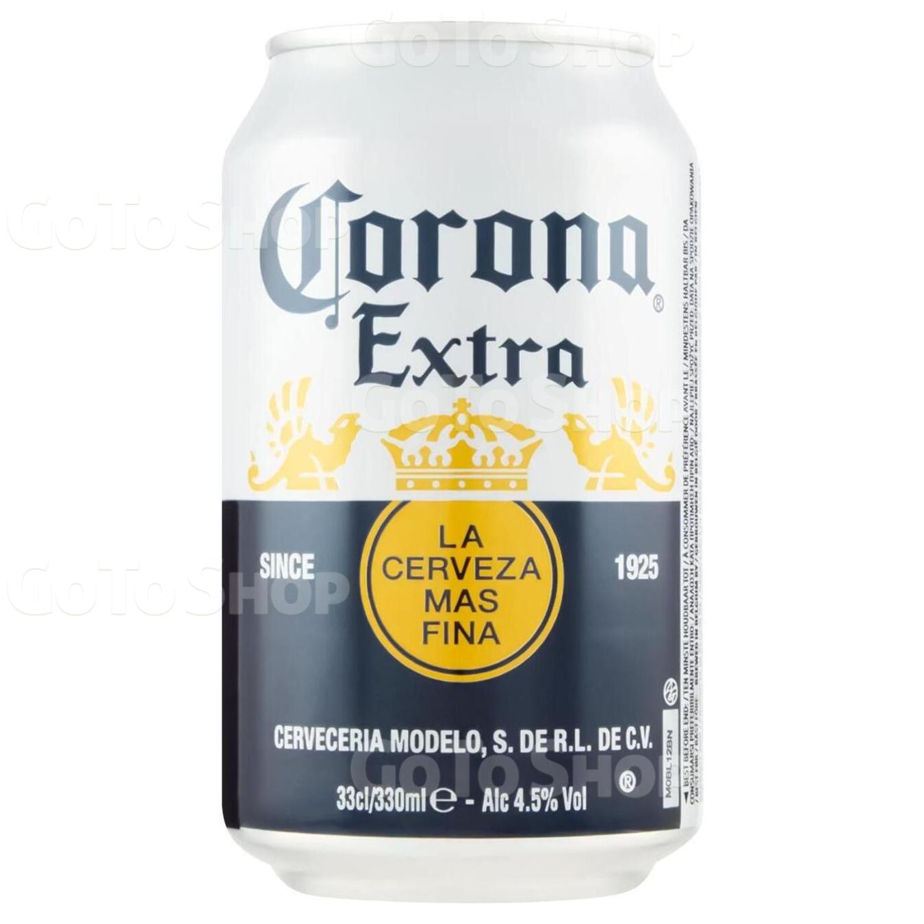 Пиво світле Corona Extra 4,5% 0,33л з/б