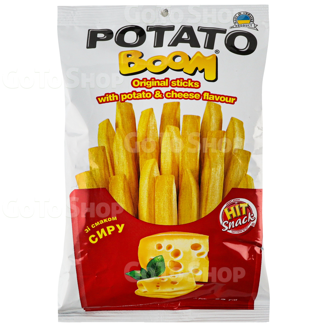 Палички Hit snack potato boom смак картоплі та сиру 50г