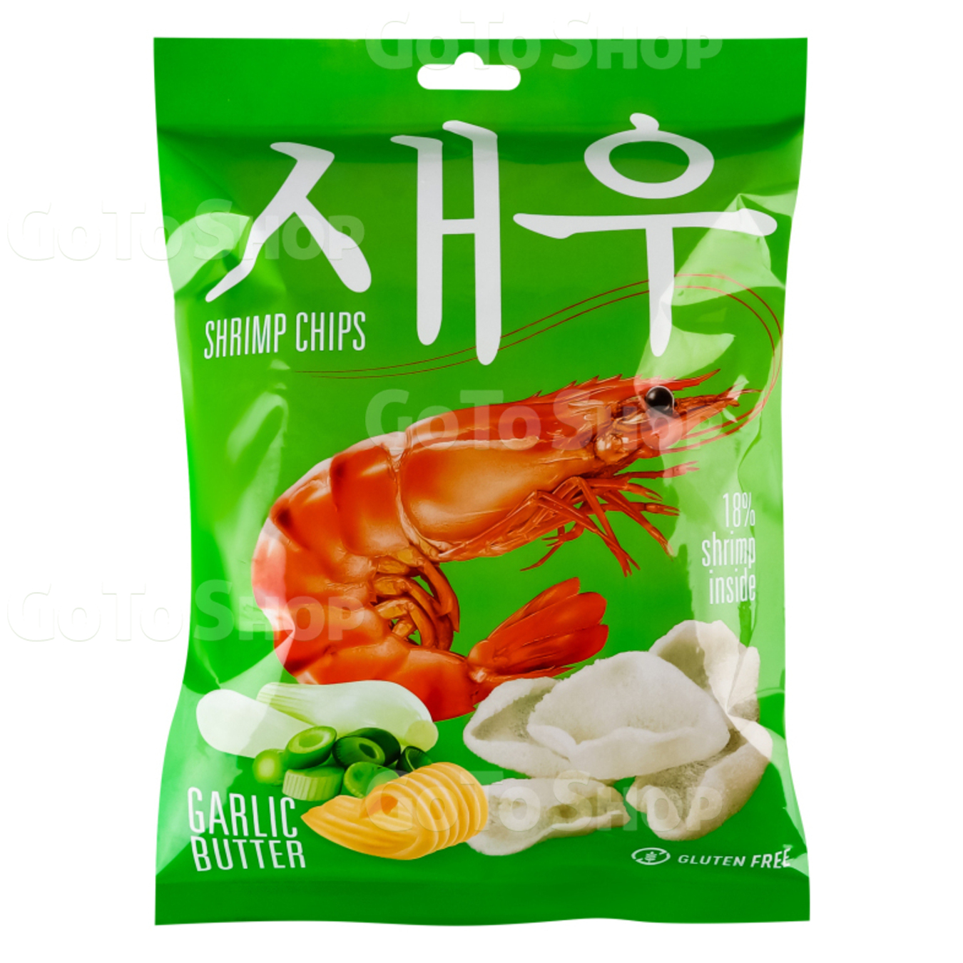 Чіпси креветкові Shrips garlic&amp;butter м&#039;яка упаковка 50г