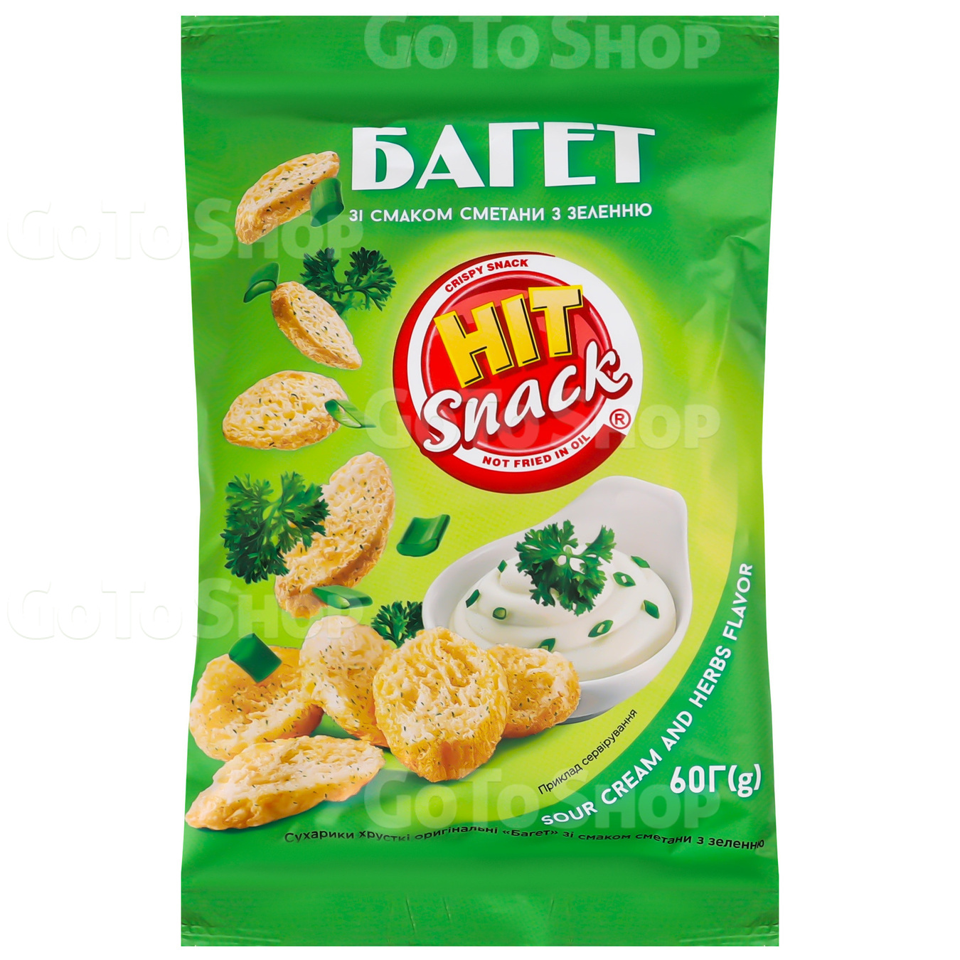 Багет Hit snack смак сметани та зелені 60г
