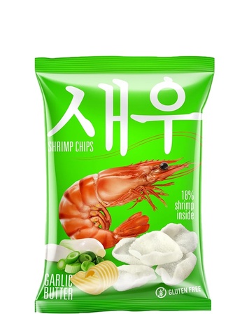 Креветковічипсизвершково-часниковимсмаком,Shrips,50г