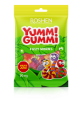 Желейні цукерки Yummi Gummi Fizzy Worms