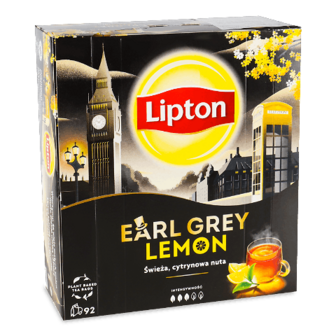 Чай чорний Lipton Earl Grey Lemon 92*2г