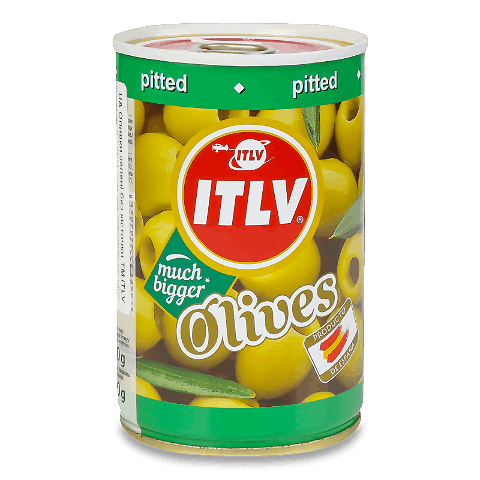 Оливки ITLV зелені без кісточки 300г