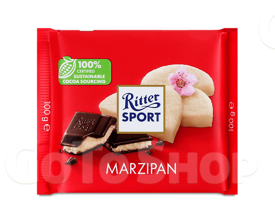 Шоколад чорний Ritter Sport з марципаном 100г