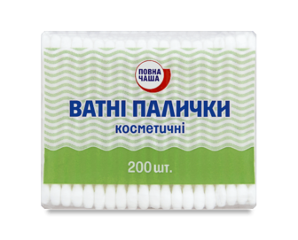 Палички ватні «Повна Чаша»® гігієнічні 200шт/уп