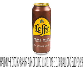 Пиво Leffe Brune з/б 0,5л