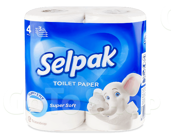 Папір туалетний Selpak Super Soft 4шт/уп