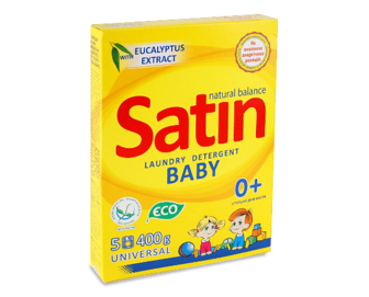 Порошок пральний Satin Natural Balance для дитячого одягу 400г