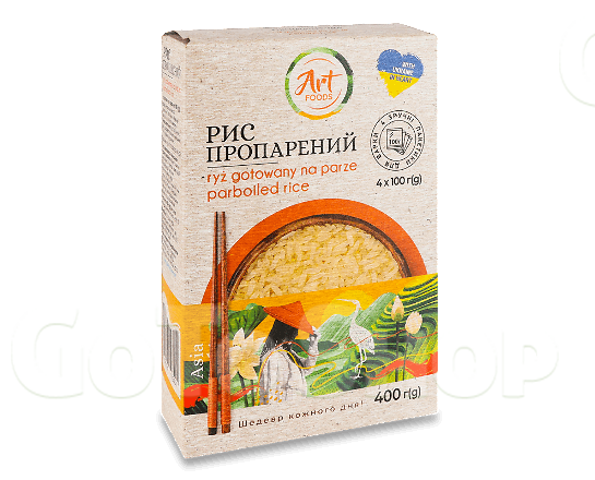 Рис Art Foods пропарений 4*100г