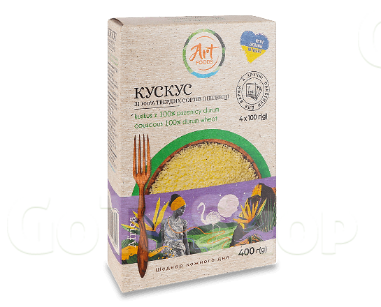 Кускус Art Foods зі 100% твердих сортів пшениці 4*100г