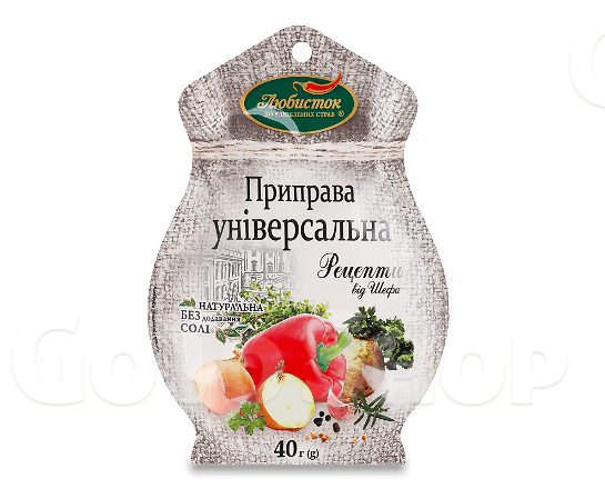 Приправа «Любисток» «Рецепти від шефа» універсальна без солі 40г