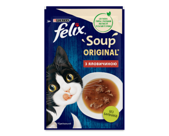 Додатковий корм для котів Felix Суп з яловичиною 48г