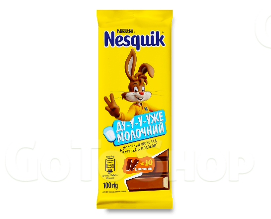 Шоколад молочний Nesquik з начинкою з молоком 100г