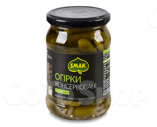 Огірки Smak консервовані 300г