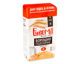 Борошно EuroMill пшеничне вищого ґатунку 2кг