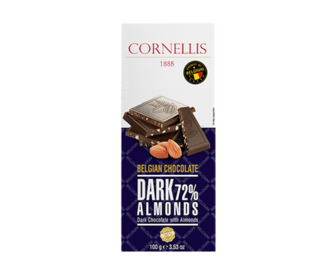 Шоколад темний Cornellis з мигдалем 72% 100г