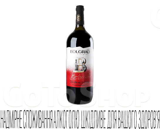 Вино Bolgrad «Шато де Вин» червоне напівсолодке 1,5л
