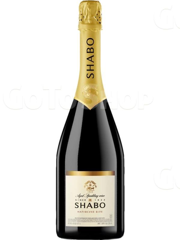 Ігристе вино Класік, Шабо / Classic, Shabo, біле напівсухе 0.75л