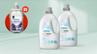 Купуй рідкий засіб для прання Sodasan Color Sensitiv 20 циклів прання, 1.5 л та отримуй подарунок*!