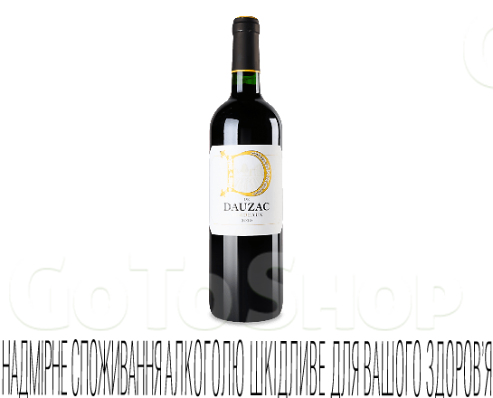 Вино D de Dauzac Bordeaux rouge AOP 2020, 0,75л