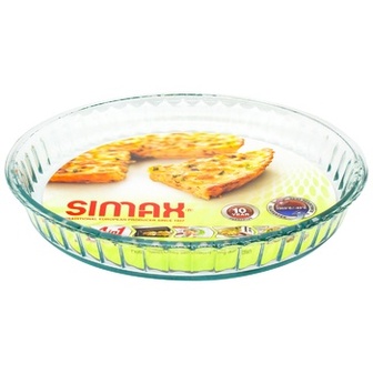 Форма для випічки Simax із термостійкого скла кругла рифлена 28X4см