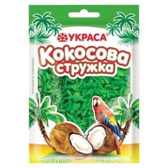 Стружка кокосова Украса зелена 25г