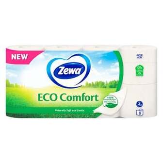 Туалетний папір Zewa Eco Comfort 3-шаровий 8шт