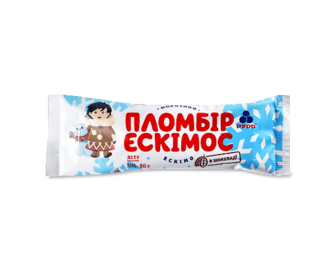 Морозиво «Рудь» «Ескімос» пломбір в шоколаді ескімо, 80г