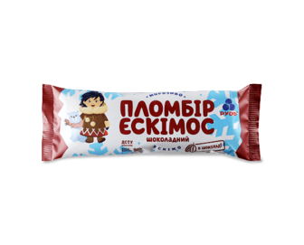 Морозиво «Рудь» «Ескімос» пломбір шоколадний ескімо, 80г