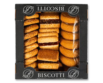 Печиво Biscotti Фраголіно Мікс здобне пісочно-відсадне, 0,55кг