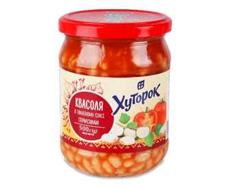 Квасоля Хуторок в томатному соусі с/б, 500г