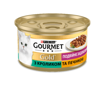 Корм Gourmet Gold кролик-печінка, 85г