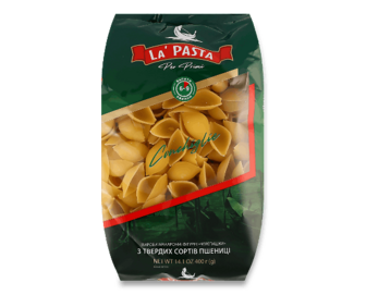 Вироби макаронні La Pasta черепашки, 400г