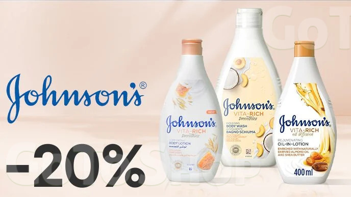 -20% на засоби для догляду бренду Johnson&#039;s