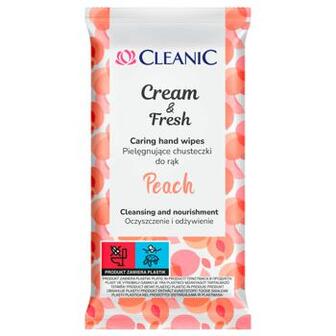 Серветки вологі Cleanic Cream&Fresh Персик 15шт
