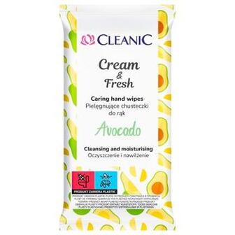 Серветки вологі Cleanic Cream&Fresh Авокадо 15шт