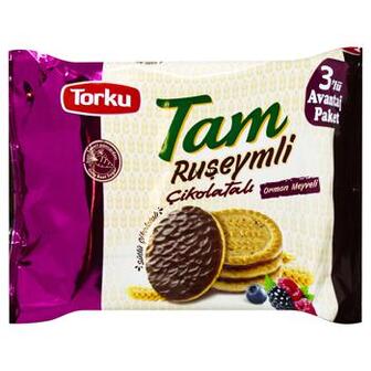 Печиво Torku Tam в молочному шоколаді та зародками пшениці і лісовими фруктами 84г