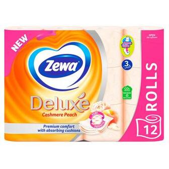 Туалетний папір Zewa Deluxe Cashmere Peach 3-шаровий 12шт