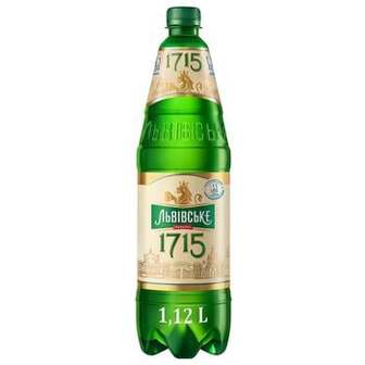 Пиво Львівське 1715 світле 4,5% 1,12л