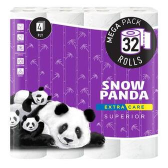 Туалетний папір Сніжна Панда Extra Care Superior 4-шаровий 32шт