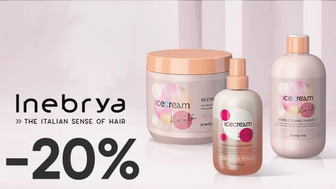 -20% на професійні засоби для догляду за волоссям Inebrya