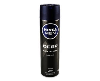 Дезодорант-спрей Nivea Men Deep Black Charcoal, 150мл