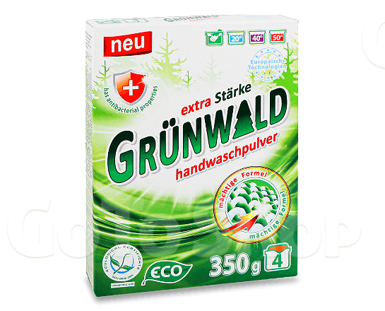 Порошок пральний Grunwald Eco «Гірська свіжість» для ручного прання, 350г