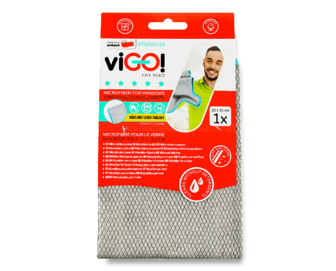 Серветка для вікон і дзеркал viGO! Premium з мікрофібри, шт